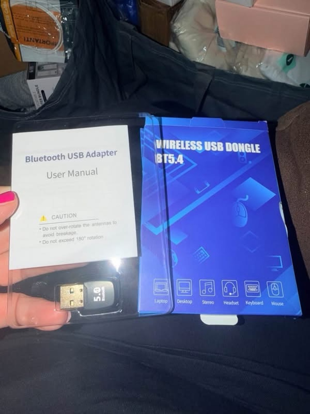 Wireless USB Bluetooth Dongle BT5.0 - Black